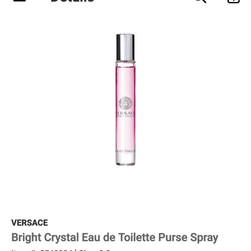 🦋 NIB VERSACE BRIGHT CRYSTAL EAU DE TOILETTE TRAVEL SPRAY 0.3OZ